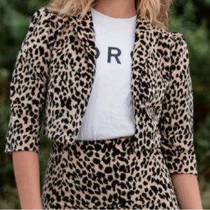 Horses atelier cropped jacket in leopard